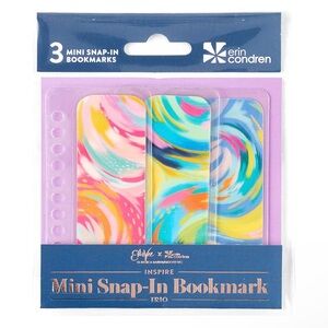 NWT Erin Condren 3-Pack of Designer Mini Snap-in Bookmarks - EttaVee Inspire